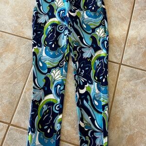Tahari Vibrant Blue and Green Floral Design
